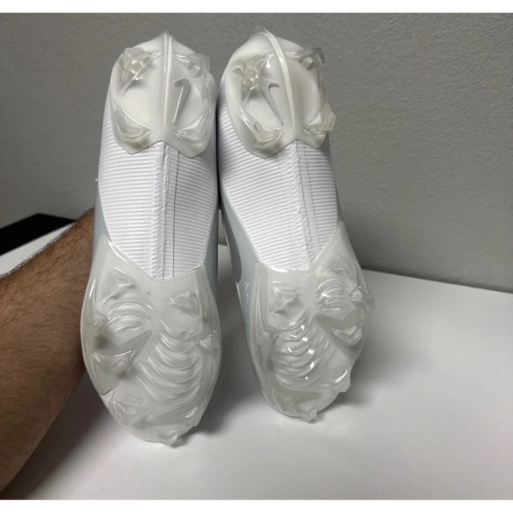 Nike Vapor Edge Pro 360 2 White Metallic Silver Cleats Mens 10 DA5456-100 NEW